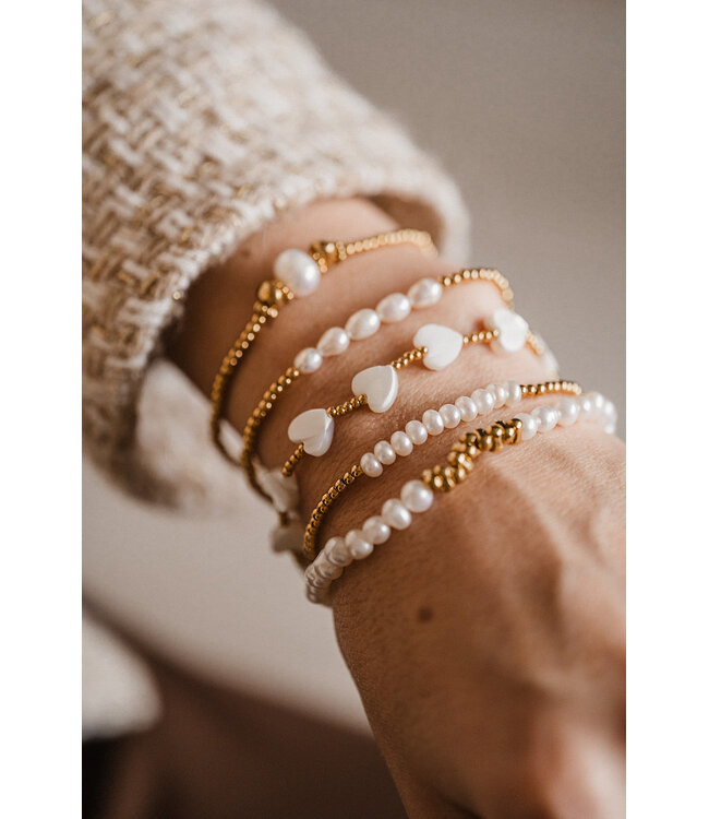 By Shir Bracelet beads freshwater pearl heart