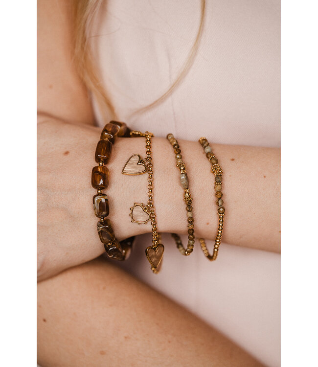 By Shir Armband luxe Cindy bruin