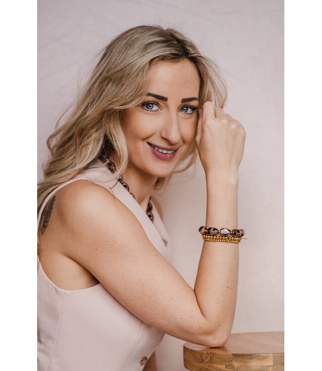 By Shir Luxury Bracelet Speckled Beige