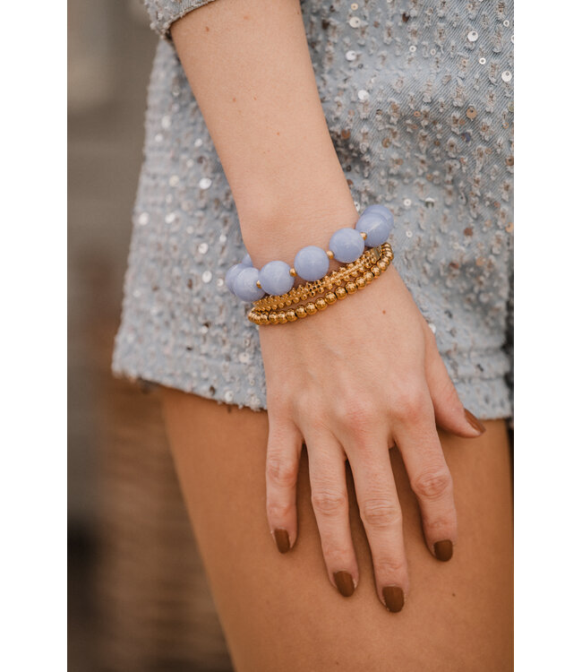 By Shir Statement bracelet blue beads