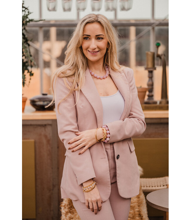 By Shir Statement-Armband Rosa