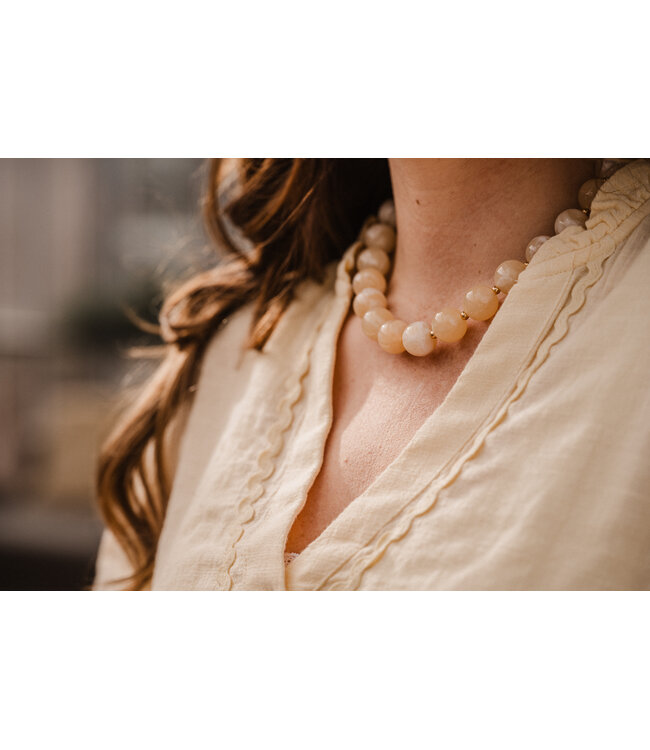 By Shir Necklace statement beads Yellow