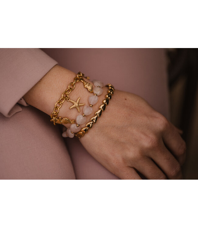 By Shir Luxury heart bangle bracelet