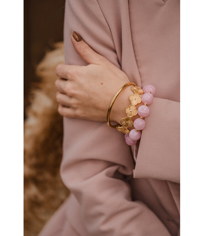 By Shir Pink statement bracelet