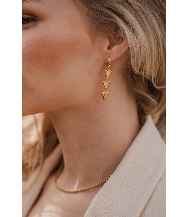 By Shir Earrings small hearts