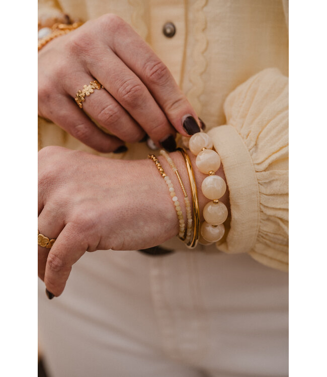 By Shir Armband kraaltjes Citrien tube