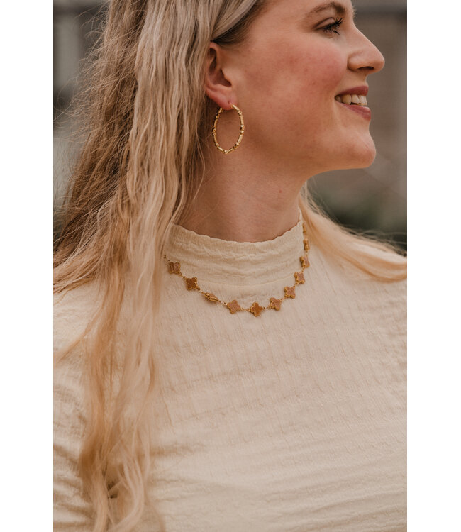 By Shir Luxus-Champagner-Klee-Kette