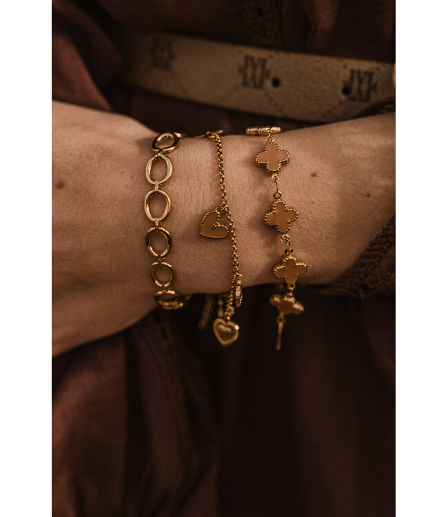 By Shir Luxury champagne clover bracelet