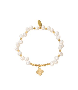 By Shir Bracelet beads freshwater pearl clover