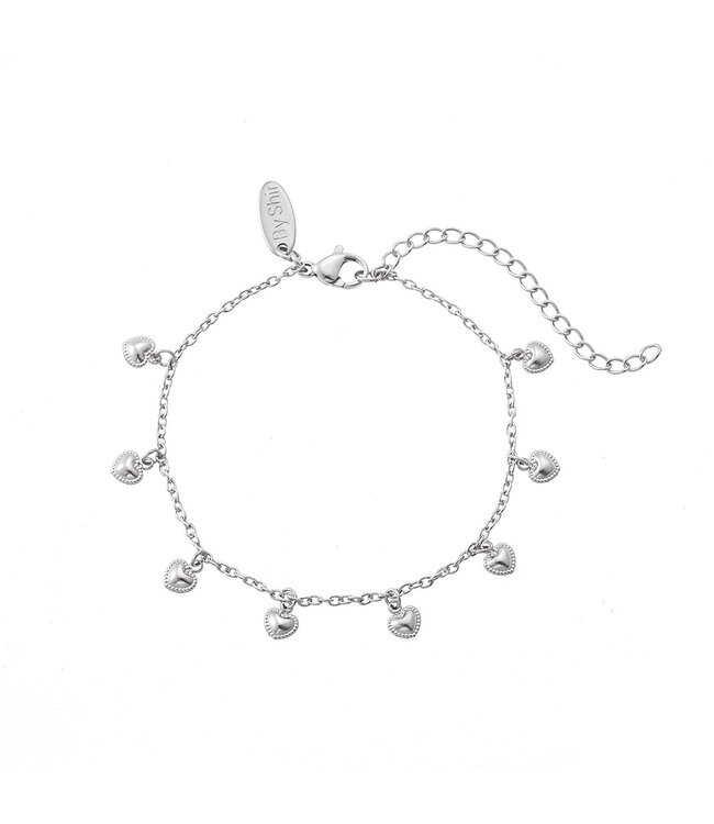 By Shir Stainless steel bracelet with bohemian hearts