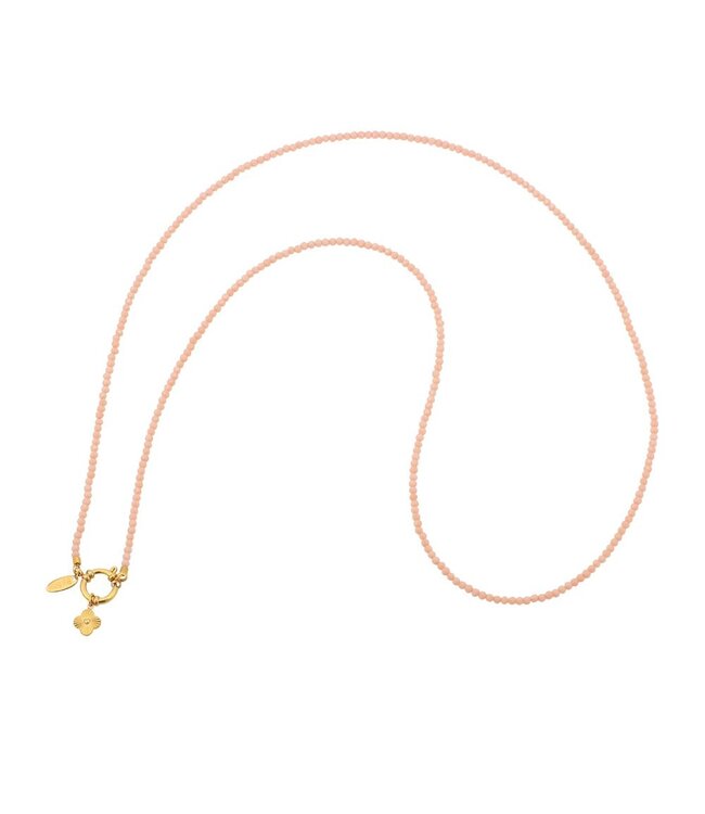 By Shir Luxury Lou pink necklace