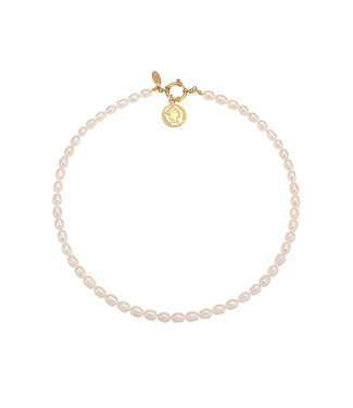 By Shir Chain luxury freshwater pearl coin