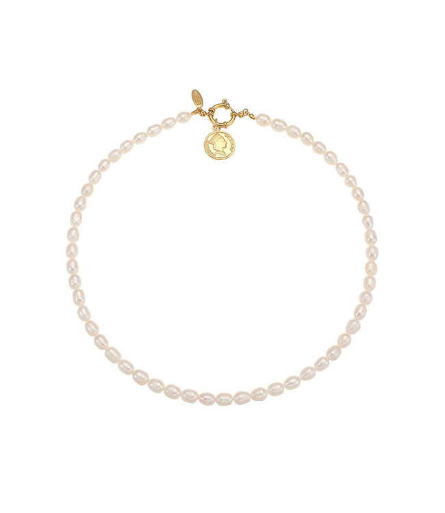 By Shir Ketting luxe zoetwater parel munt