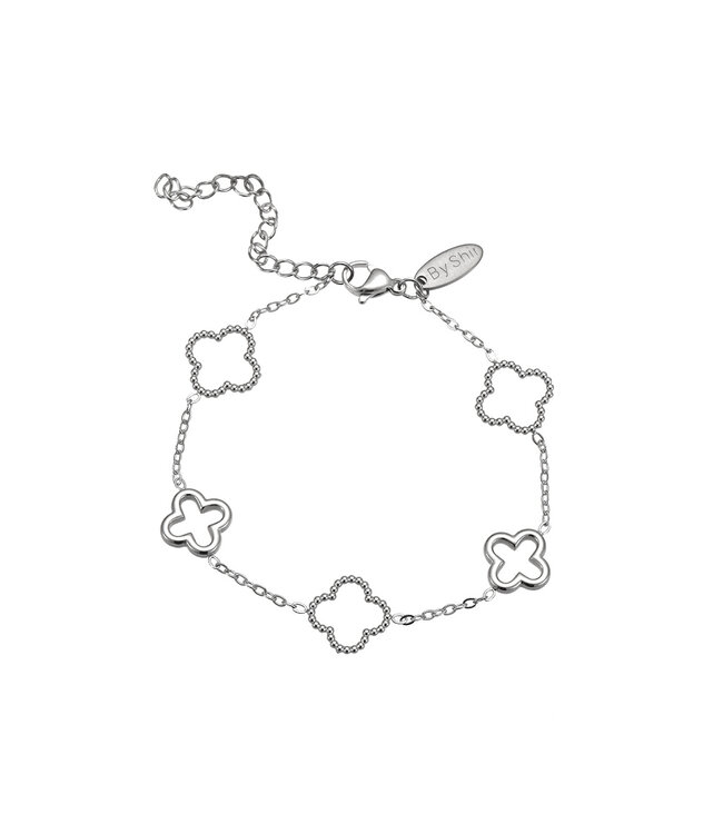 By Shir Armband edelstaal open klaver