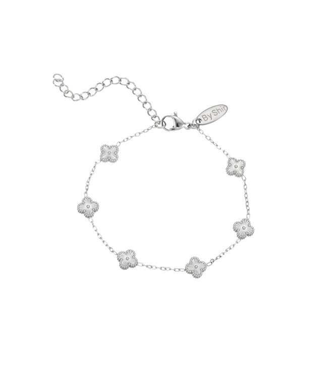 By Shir Stainless steel bracelet with clovers
