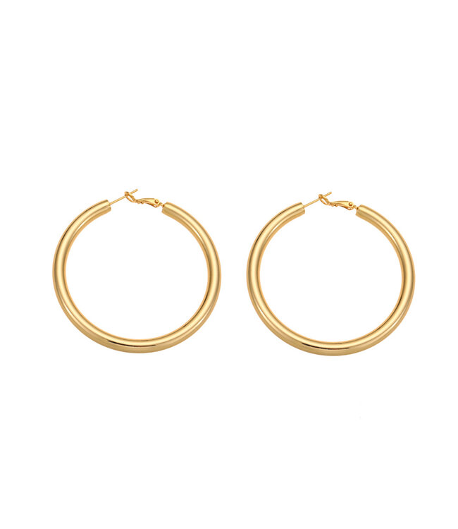 By Shir Oorbellen luxe Chunky Hoop L