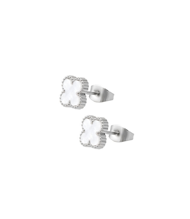By Shir Earring Clover white