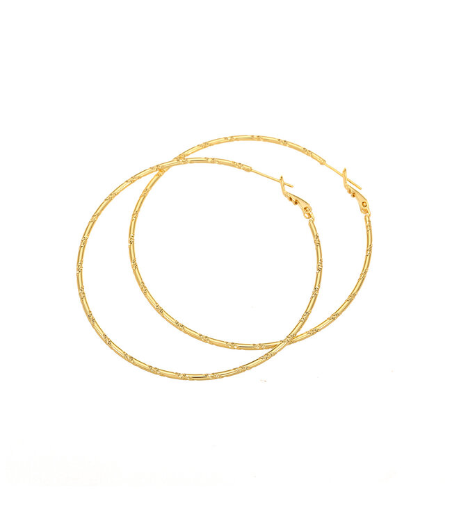 By Shir Oorbellen luxe spark hoops