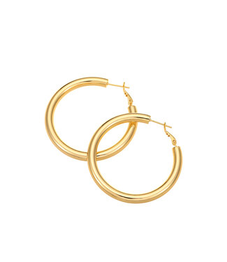 By Shir Oorbellen luxe Hoop M
