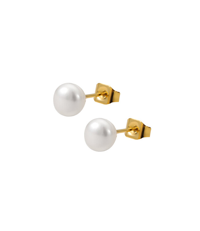 By Shir Stud earring freshwater pearl