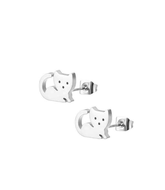 By Shir Stud Ear Stud Cat