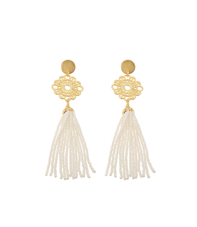 By Shir Luxury  earrings Navé white
