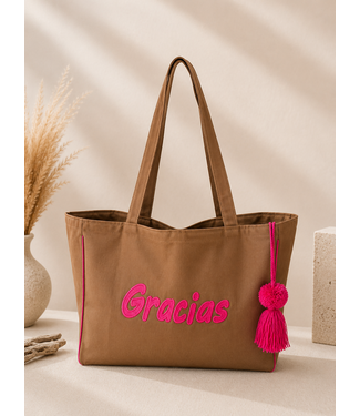 By Shir Beachbag Brown Gracias