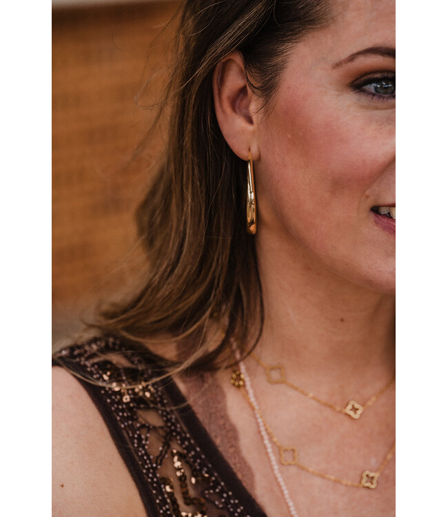 By Shir Earrings luxury Lola hoop L
