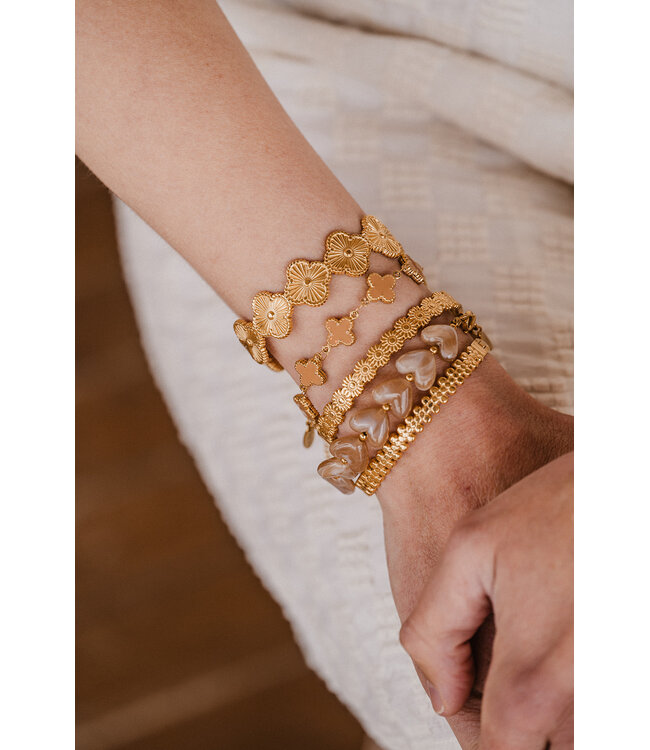 By Shir Luxusarmband Bangle Kleeblatt