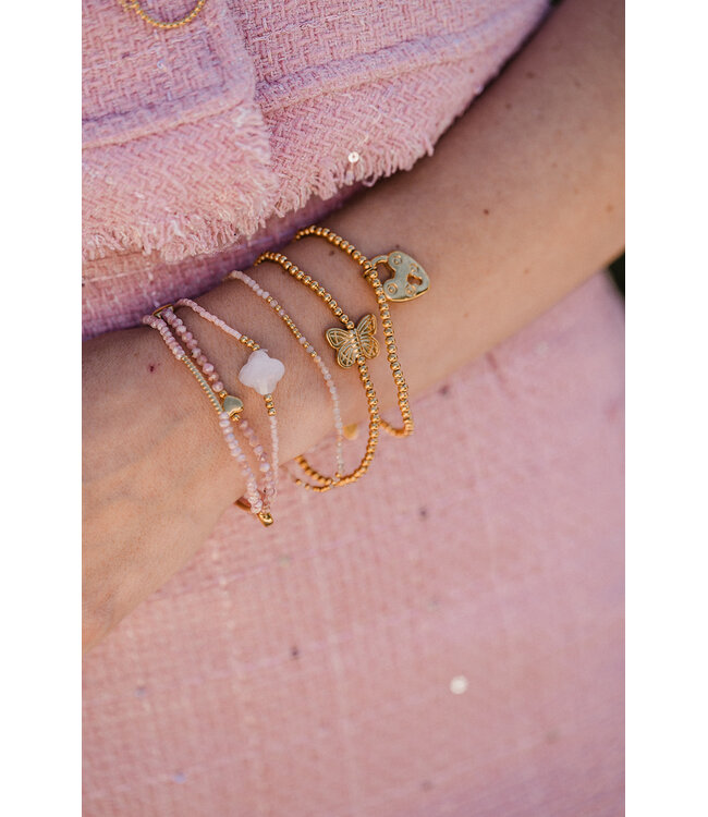 By Shir Armbandperlen Rhodochrosit Tube