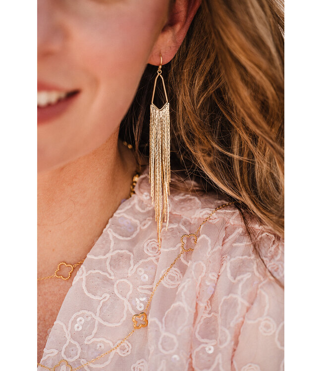 By Shir Oorbellen luxe triangle sparkle