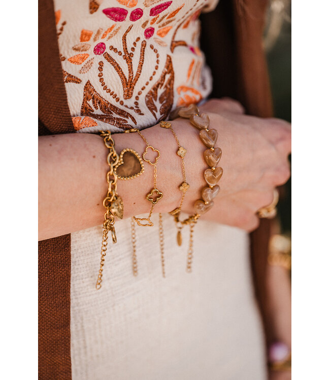 By Shir Armband edelstaal open klaver