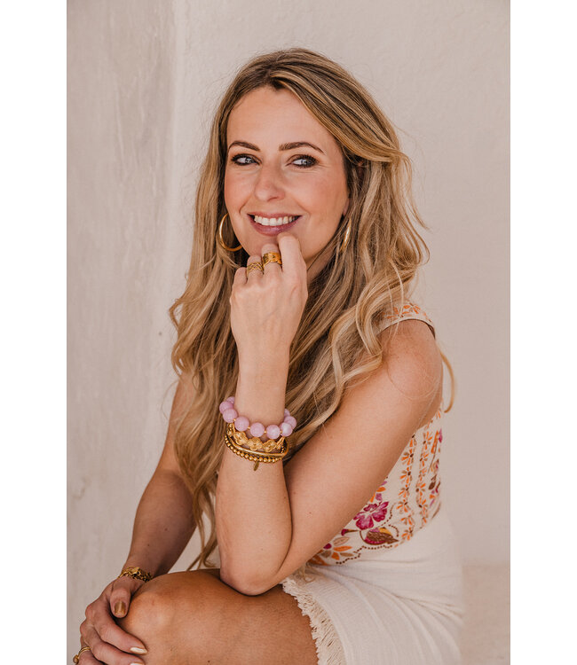 By Shir Pink statement bracelet