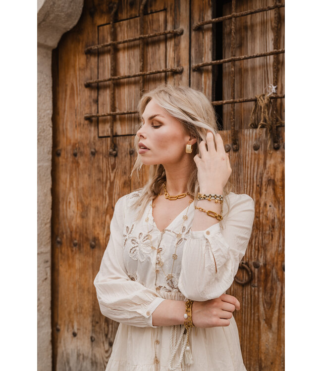 By Shir Luxury open flower necklace