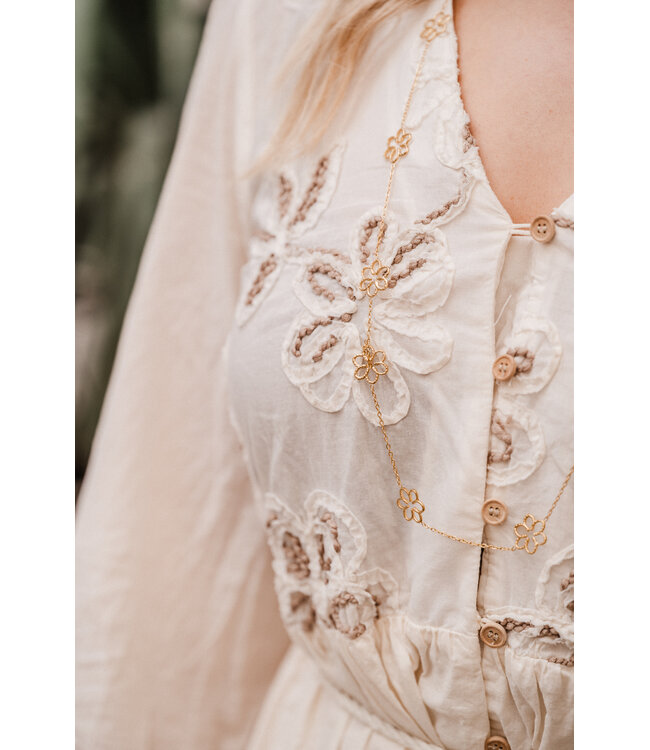 By Shir Luxury open flower necklace