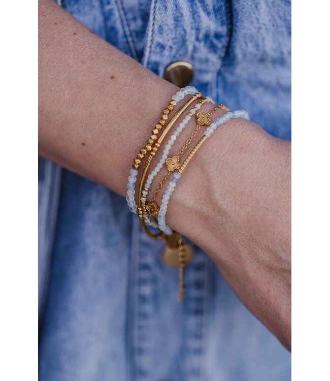 By Shir Bracelet beads Aquamarine tube
