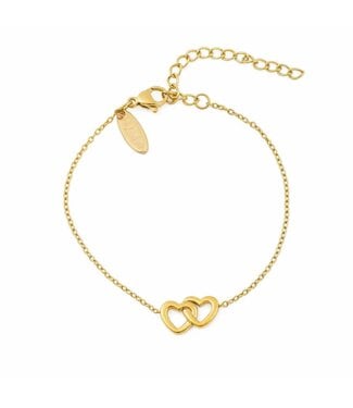 By Shir Armband edelstaal Infinity Hartje