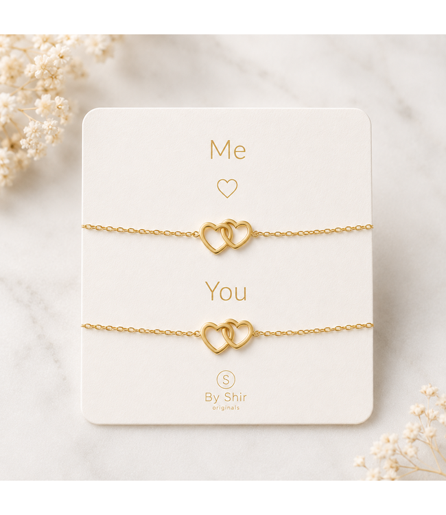 By Shir Bracelet set You & Me Infinity heart