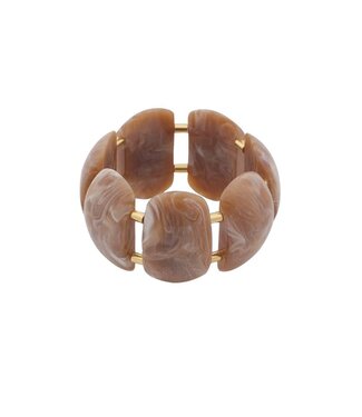 By Shir Luxusarmband Marmor Champagner