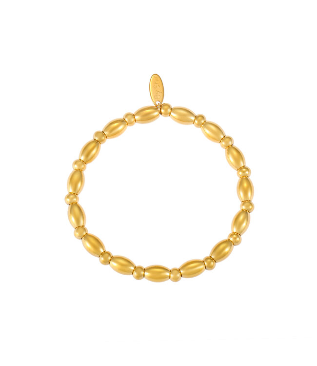 By Shir Armband luxe grof kralen ovaal