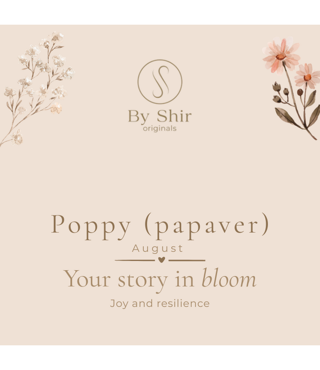 By Shir Bracelet birth flower August Poppy (Papaver)