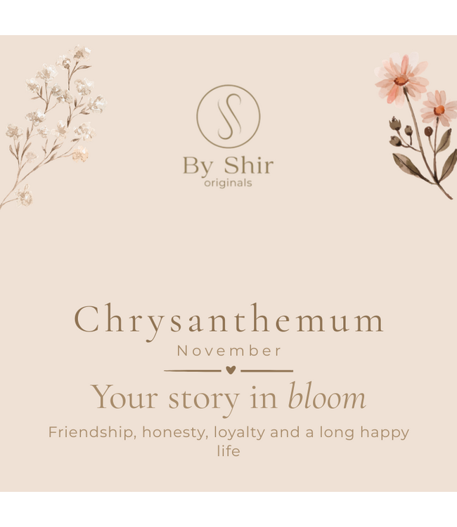 By Shir Armband Geburtsblume November Chrysantheme