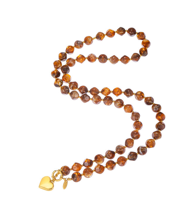 By Shir Kette exklusive Perlen Bohemian braun
