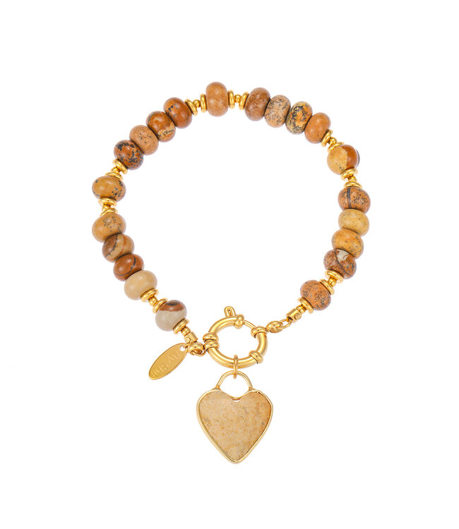 By Shir Armband luxe Boho Picture Jaspis