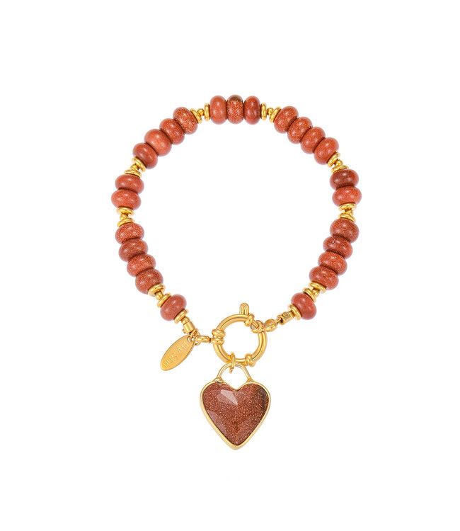 By Shir Luxury Boho Goldstone Bracelet