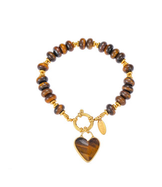By Shir Armband exclusive Boho Tijgeroog