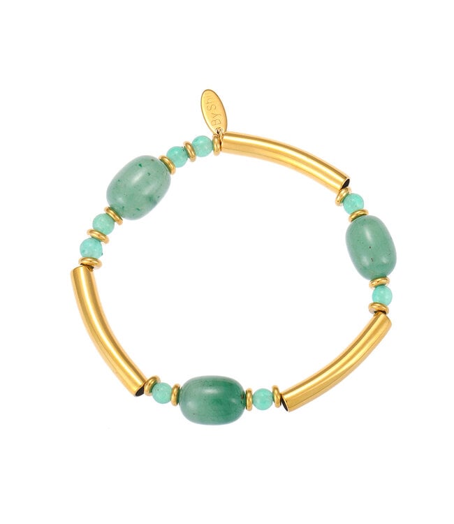 By Shir Armband luxe Sole Groen Avonturijn
