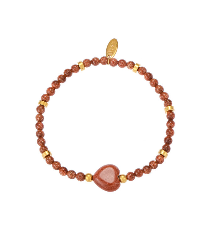 By Shir Armband Perlen Goldstein Herz