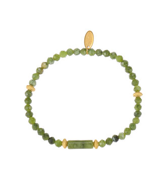 By Shir Bracelet Beads Glow Green Jasper