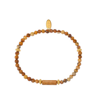 By Shir Armband kraaltjes Glow Picture Jaspis